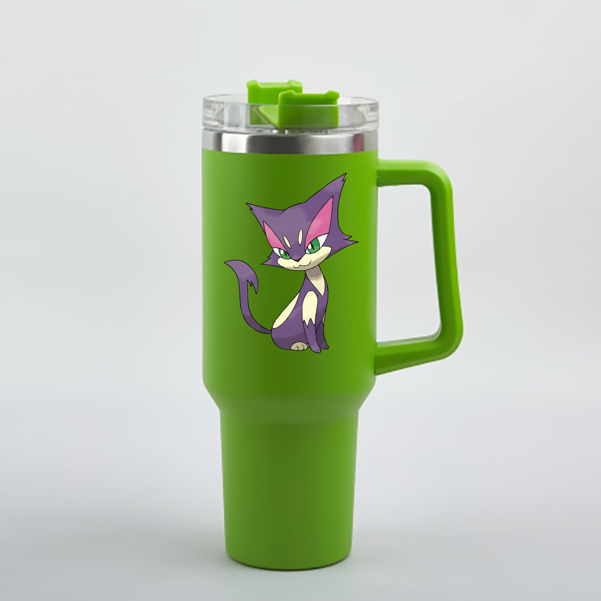 （画像用） ポケットモンスター Pokémon 1200mL車用タンブラー - クリスタルステッカー（プラスチックストロー付き）
